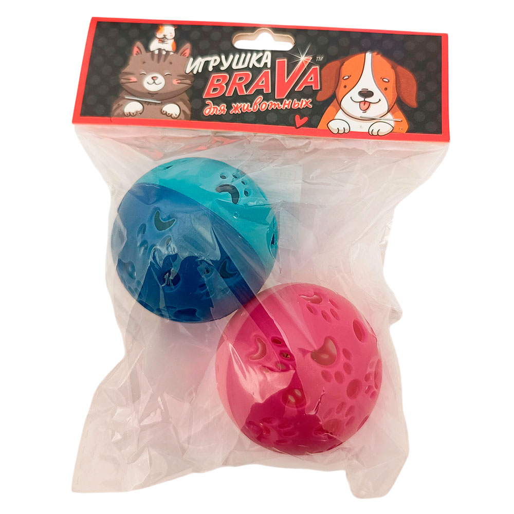 Игрушка Для Кошек Brava (Брава) Мячик Звенящий 4,5см 2шт Abs Пластик 5112