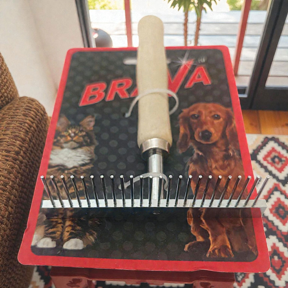 Расческа Для Кошек и Собак Brava (Брава) Грабли Деревянная Ручка 12,5*10см 9626