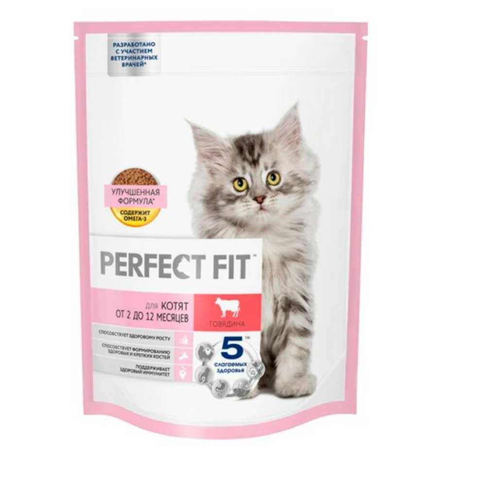 Сухой Корм Для Котят PERFECT FIT (Перфект Фит) Говядина Пакет 650г