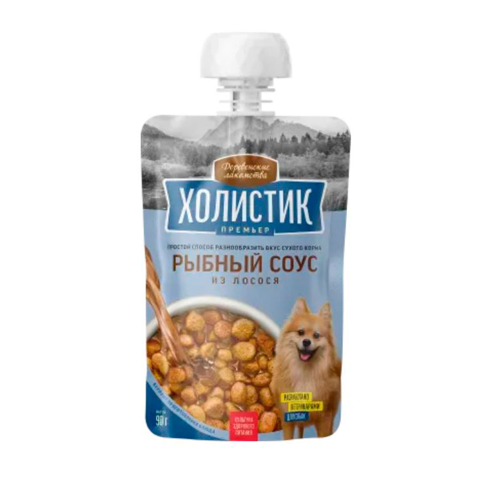 Лакомства Для Собак Деревенские Лакомства Холистик Для Собак Рыбный Соус Из Лосося Премьер 90г 76051370