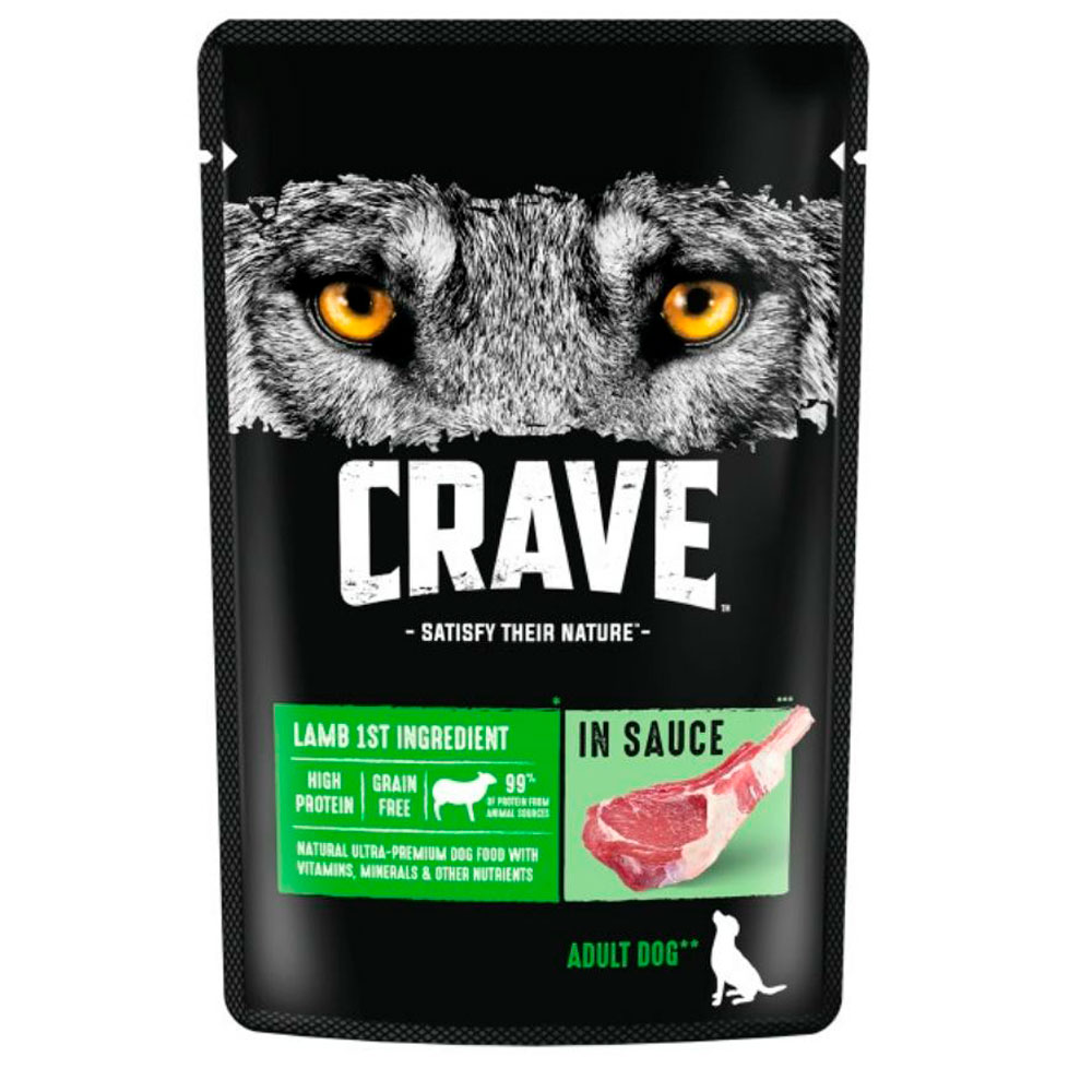 Влажный Корм Crave (Крэйв) Для Собак Ягненок в Соусе  85г