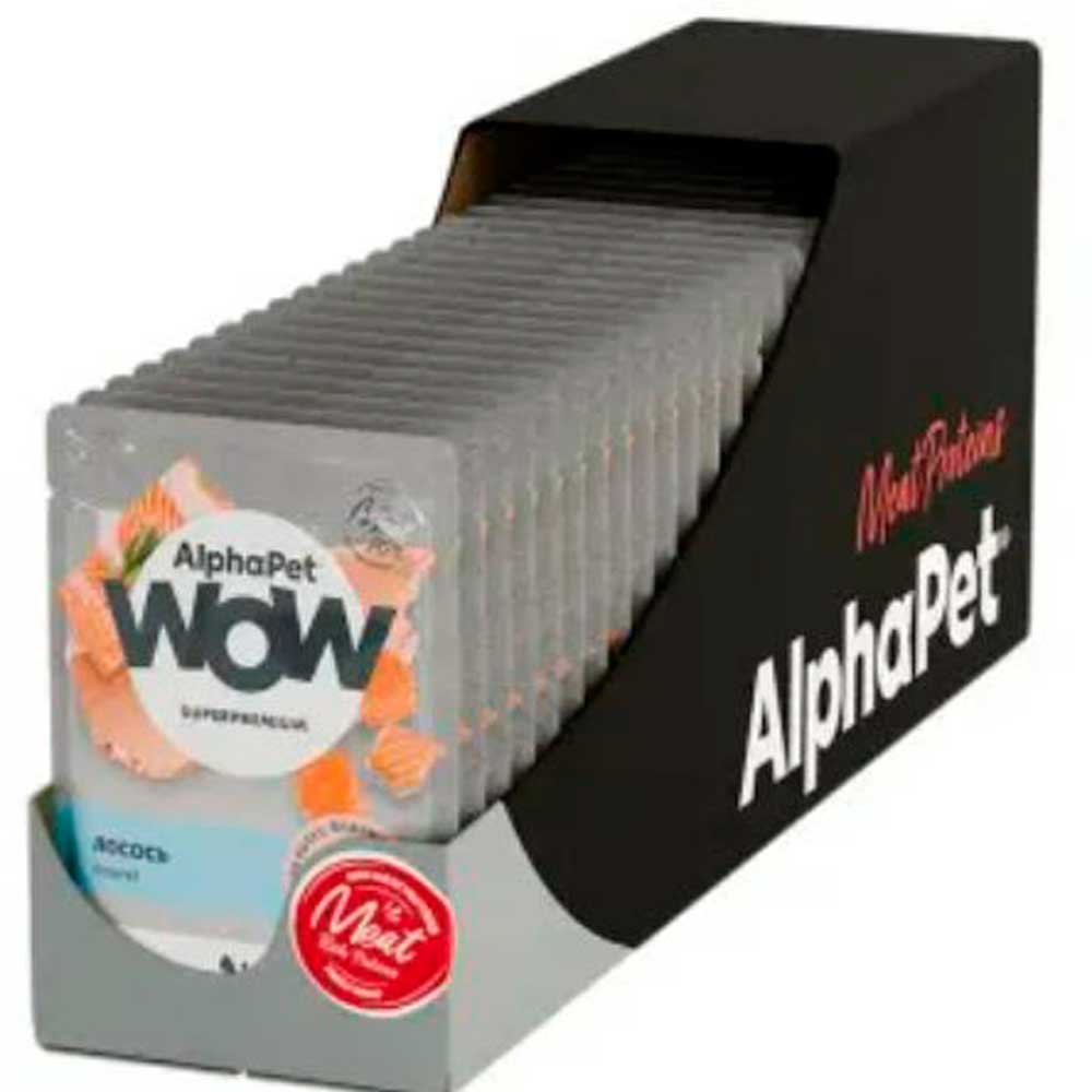Влажный Корм Alphapet (Альфапет) Wow Superpremium Для Котят, Кормящих и Беременных Кошек Лосось Паштет 85г 55322