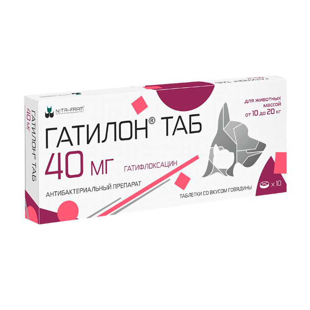 Гатилон 40мг Антибактериальный Препарат 10 Таблеток
