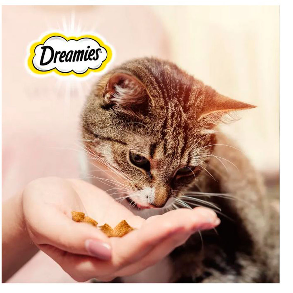 Лакомство Для Кошек Dreamies (Дримис) Лакомые Подушечки Молочный Коктейль 60г