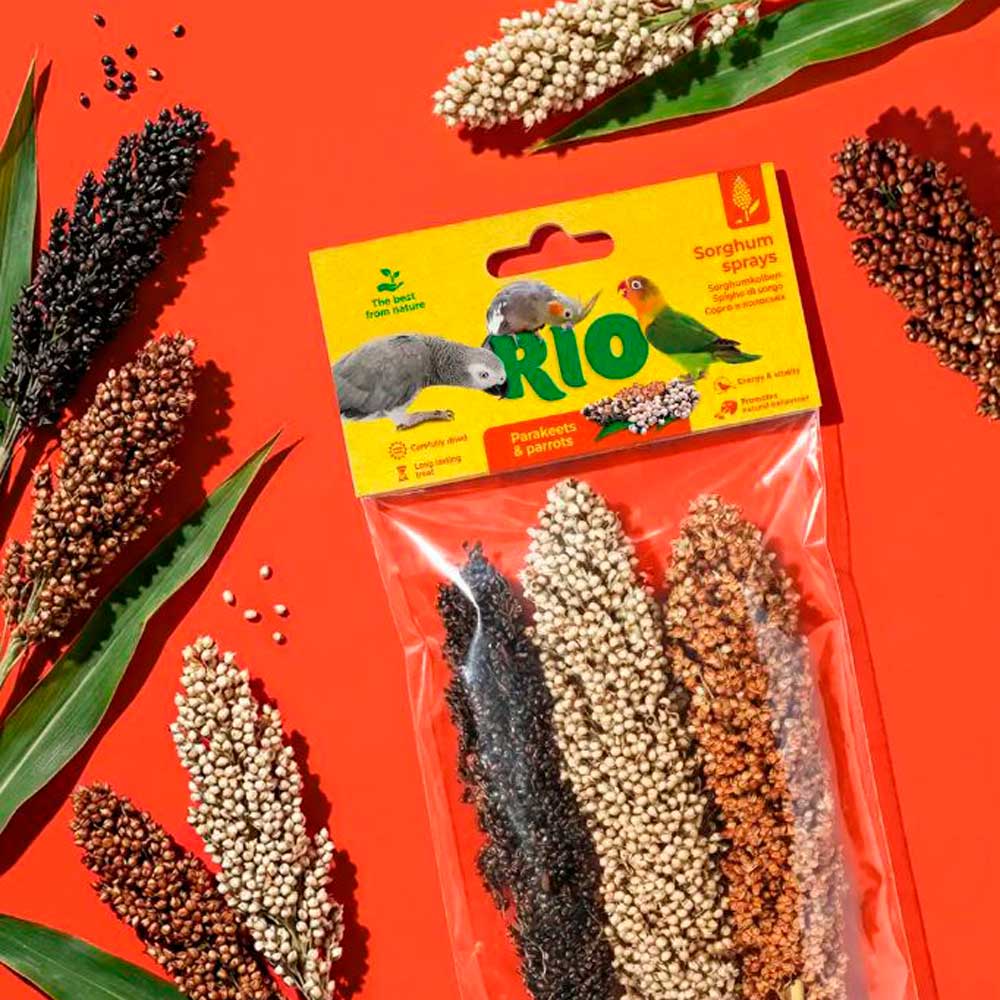 Лакомство Rio (Рио) Для Средних и Крупных Попугаев Сорго в Колосьях 3шт