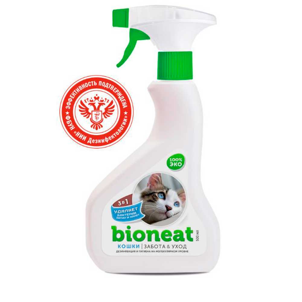 Bioneat (Бионит) Cредство Для Уничтожения Бактерий и Запахов Кошки Забота и Уход 500мл