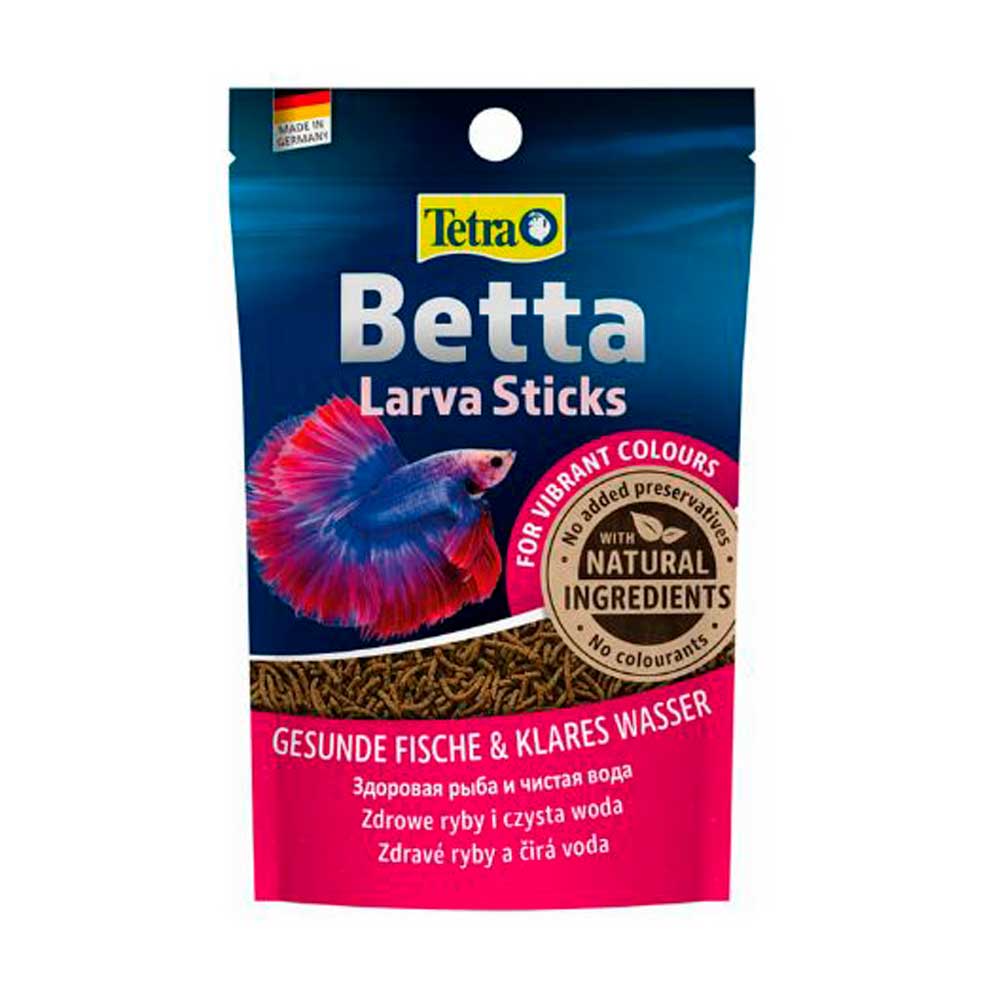 Корм Tetra (Тетра) Betta Larvasticks в Форме Мотыля Для Петушков и Других Лабиринтовых Рыб 5 Г