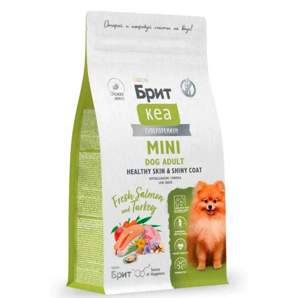 Сухой Корм Брит Кеа Mini Dog Adult Healthy Skin & Shiny Coat Для Взрослых Собак Мини-Пород Лосось и Индейка 1,5кг  6010773