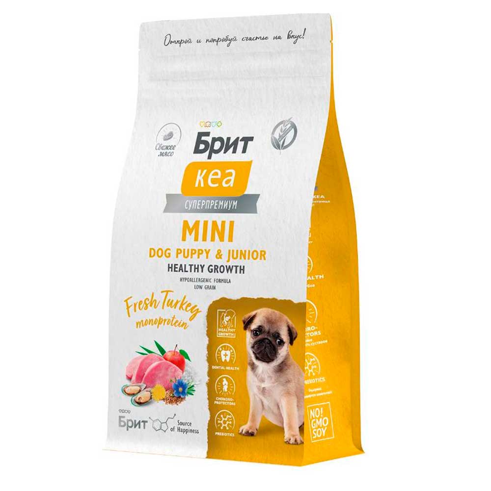 Сухой Корм Брит Кеа Mini Dog Puppy &amp; Junior Healthy Growth Monoprotein Для Щенков и Молодых Собак Мини-Пород  Индейка 1,5кг 6010711