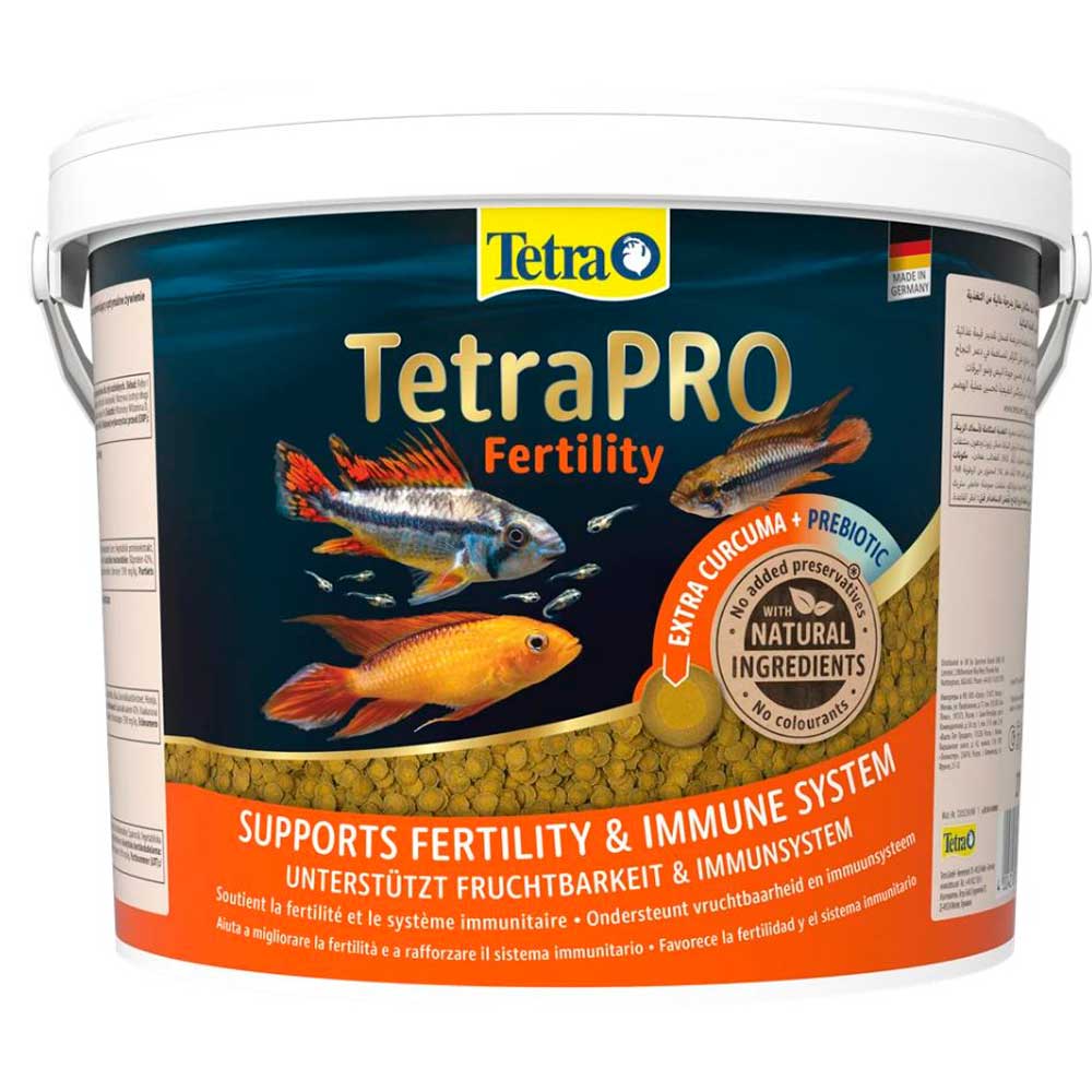 Сухой Корм в Чипсах Для Всех Видов Аквариумных Рыб Tetra (Тетра) PRO Fertility Для Репродуктивной Функции и Иммунитета С Куркумой Ведро 10л