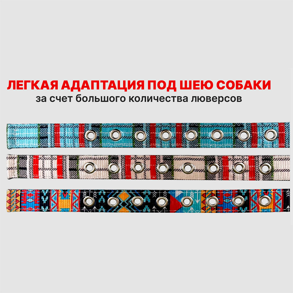 Ошейник Для Собак Мелких Пород Brava (Брава) №20 Нейлон Дизайн 2 Слойный ОШ 32-47см Арт998