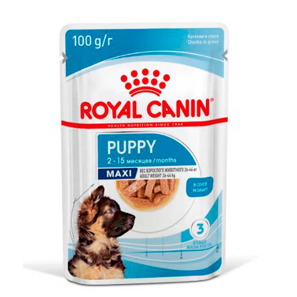 Влажный Корм Для Щенков Крупных Пород Royal Canin (Роял Канин) Maxi Puppy Для Гармоничного Роста и Поддержки Естественного Иммунитета Соус Пауч 100