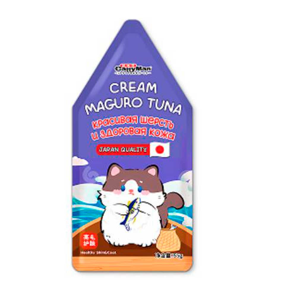 Лакомство Для Кошек CattyMan (КэттиМэн) Крем-Мусс Тунец Магуро Пауч 55г