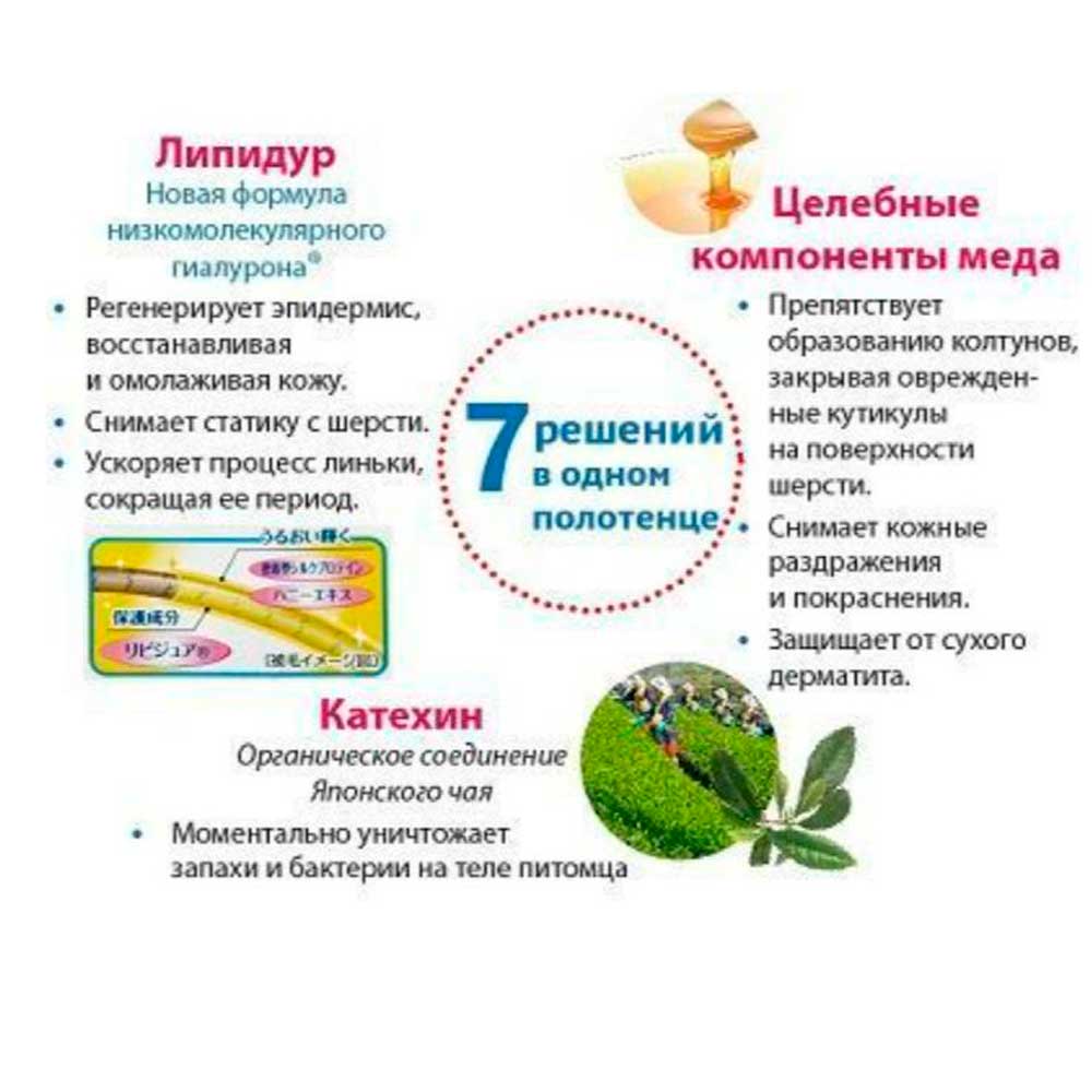 Полотенца Шампуневые Premium Pet Japan (Премиум Пет Джапан) Для Собак с Шелковым Протеином и Экстрактом Меда 25шт 729000h