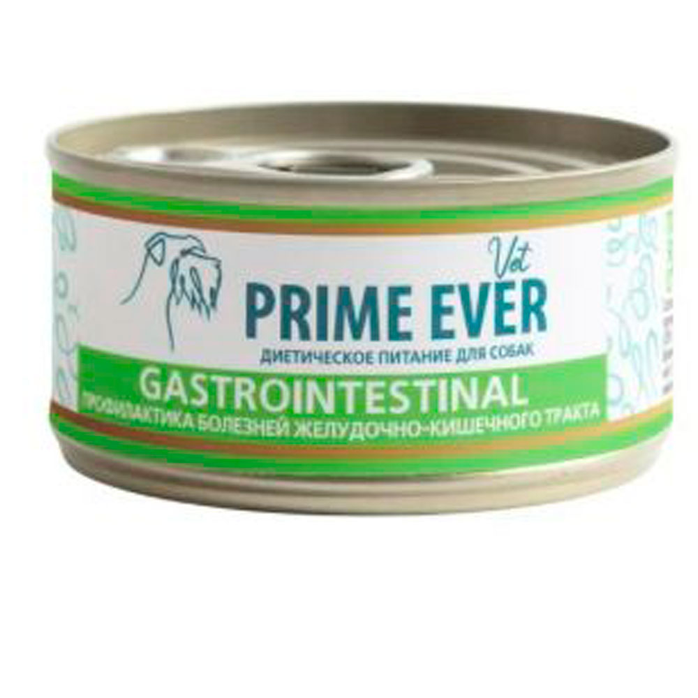 Лечебные Консервы Для Собак Prime Ever (Прайм Эвер) Vet Gastrointestinal Диетическое Питание Для Нормализации Работы ЖКТ Пауч 100г