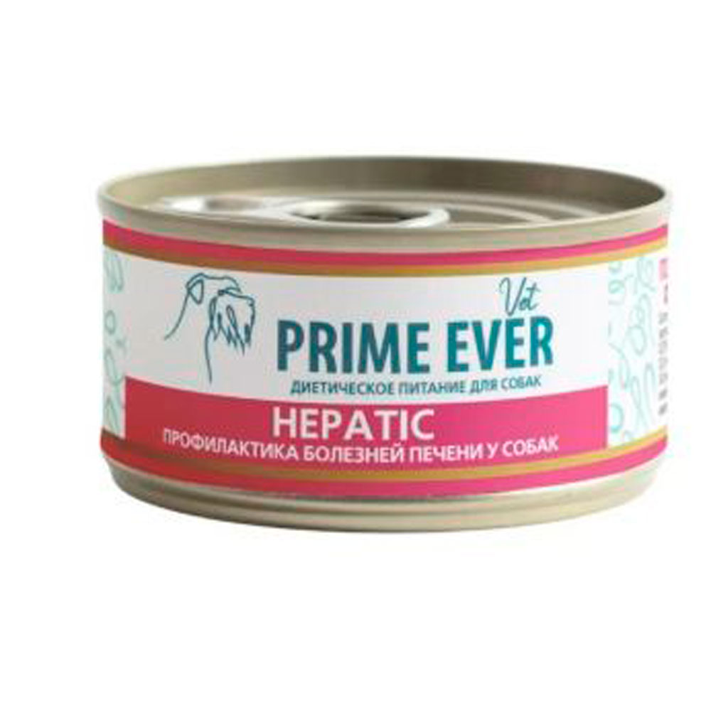 Лечебные Консервы Консервы Для Собак Prime Ever (Прайм Эвер) Vet Hepatic Диетическое Питание Для Поддержания Функции Печени  100г